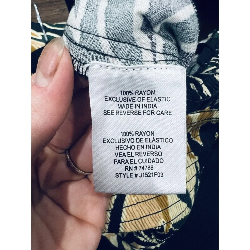 Patrons of Peace Women's Smock Cross Navy Tropical Jumpsuit Size Small - Image 5