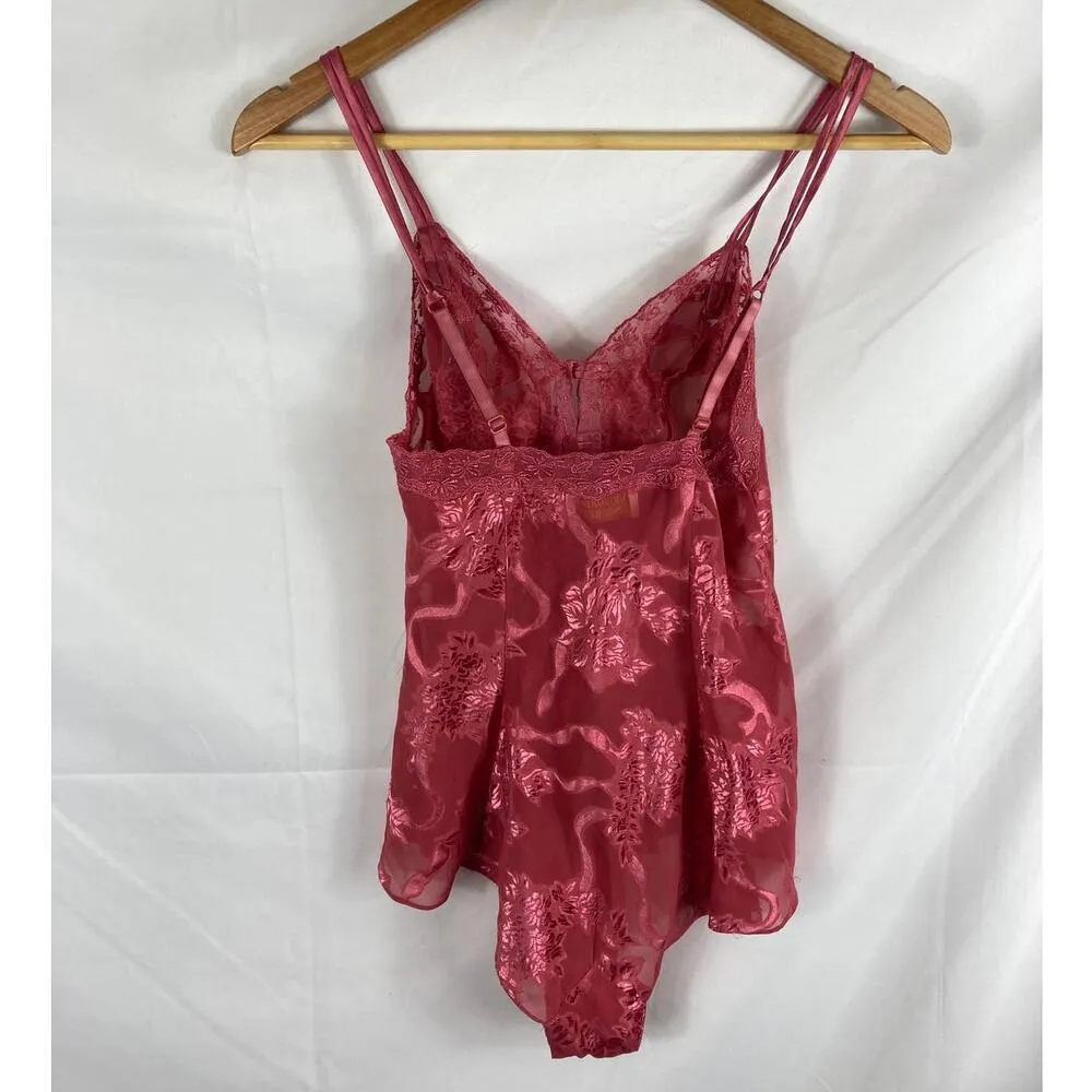 Victoria's Secret Vintage Gold Label 80's teddy romper metallic size P - Image 3