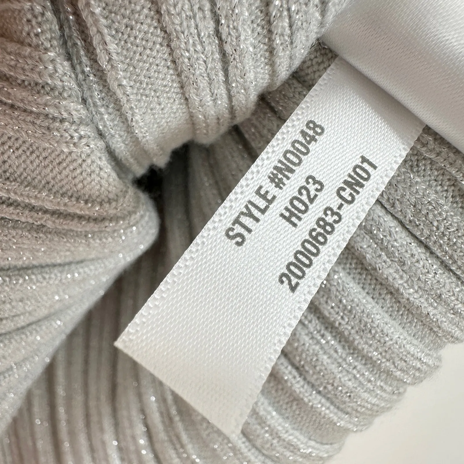 Madewell The Signature Shimmer Knit Cutaway Sweater Tank Ribbed Gray XXS NWT - Image 5