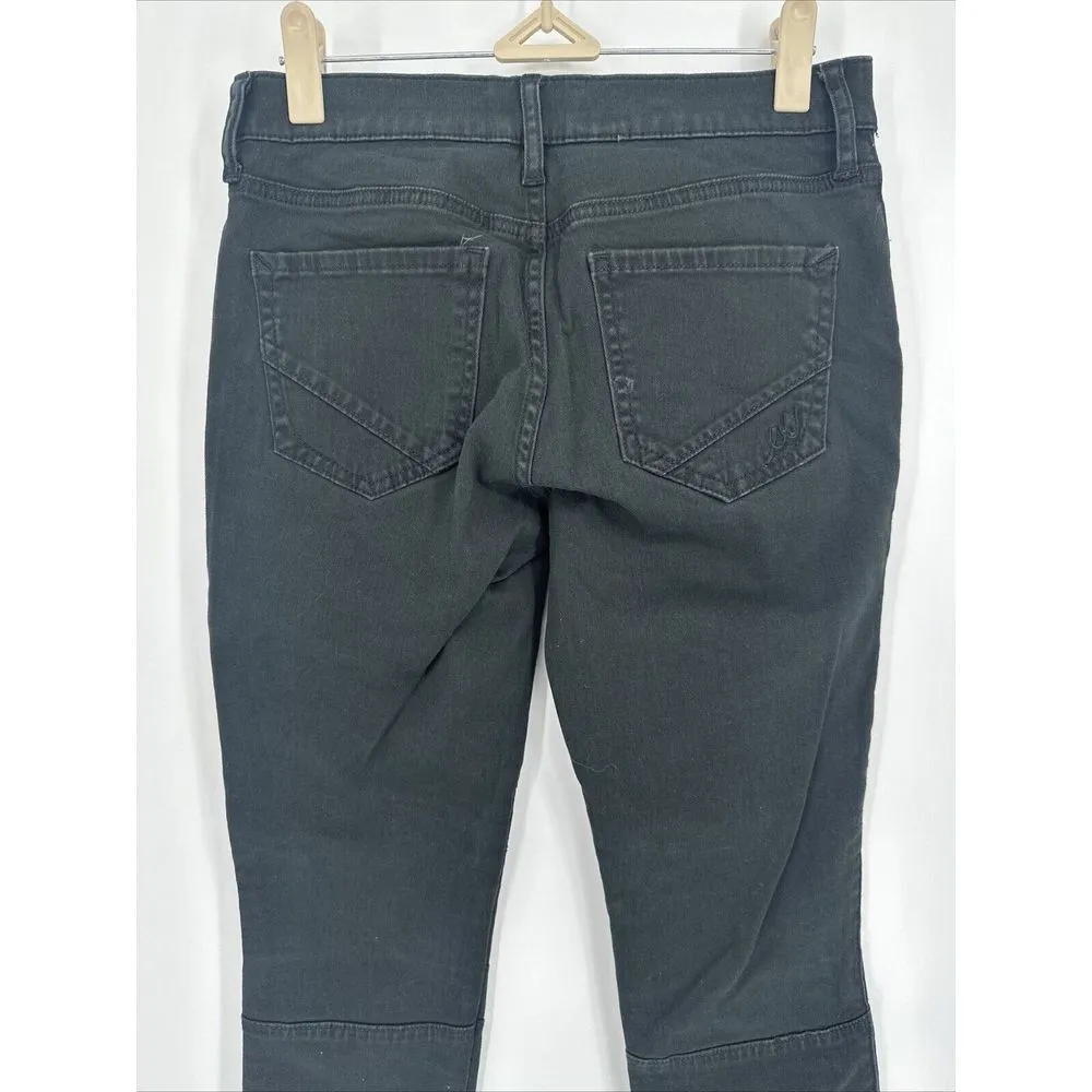 Express Jeans Size 0R Womens Black Legging Pants Stretch Mid Rise Zipped Pockets - Image 6