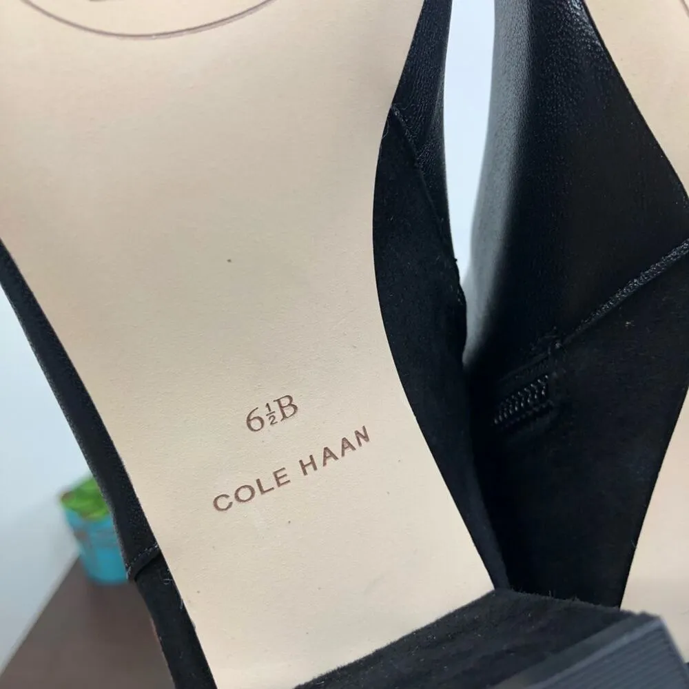 NEW Cole Haan Rianne Knee High Black Leather Suede Boots Women's Size 6.5B - Image 7