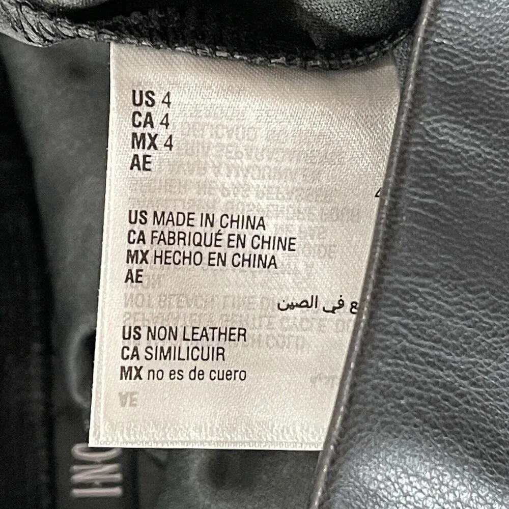 INC International Concepts SZ 4 Faux Leather Skinny Pants Pull - Image 5