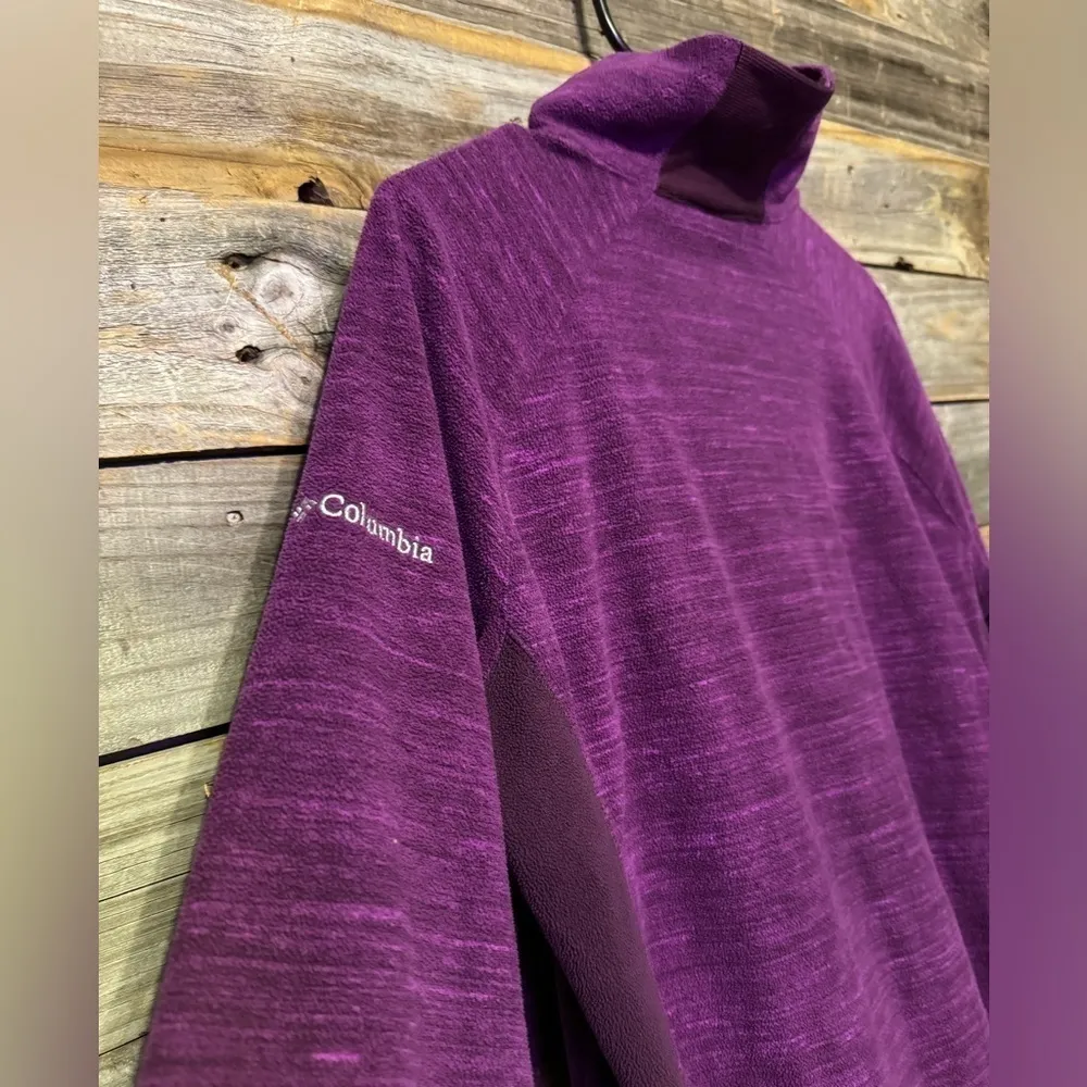 Columbia Women's Sweater Pullover Fleece Sweatshirt Purple Heather Plum Size XL - Image 3