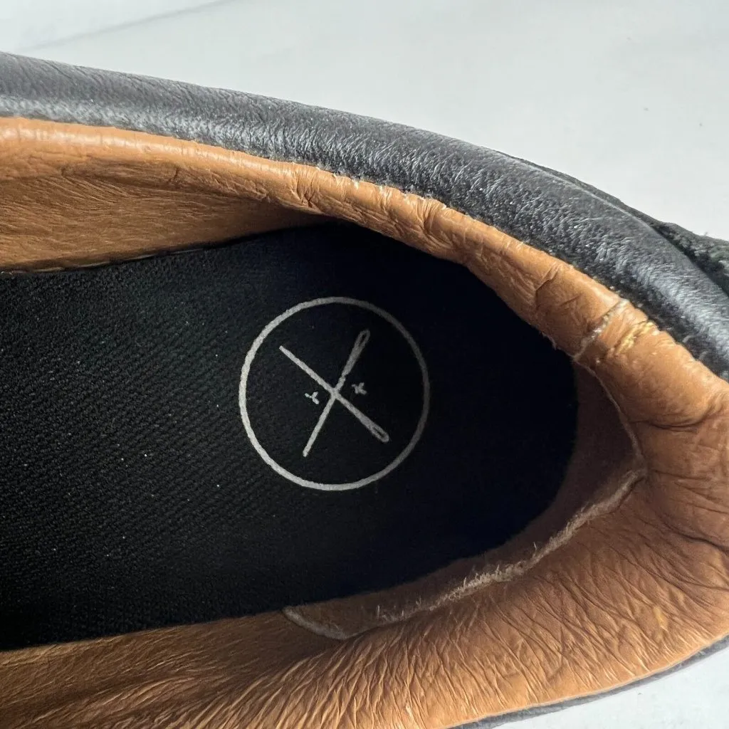 Inkkas Leather Sneaker Shoes Womens 7 Mens 4 Black Embroidered‎ Aztec Multicolor - Image 13