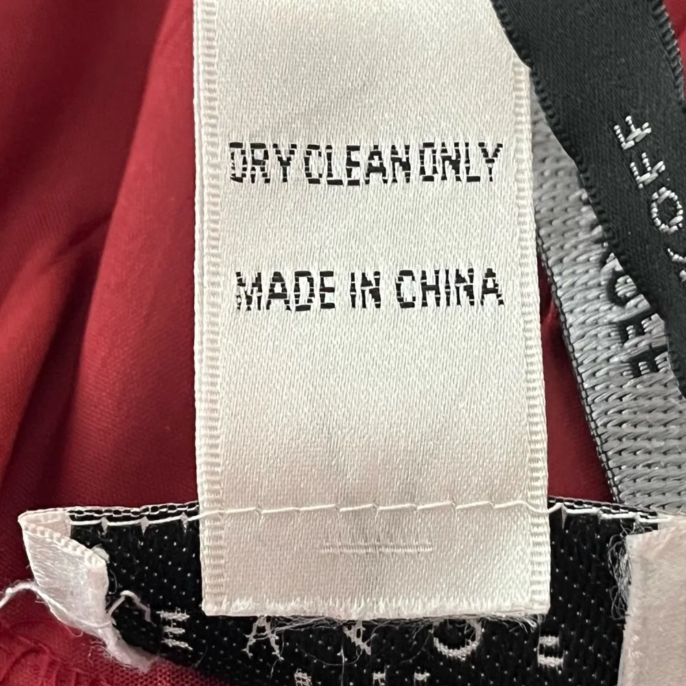 Vtg 90s Y2K Bill Levkoff Strapless Column Gown Beaded Prom Homecoming Red 0 - Image 4