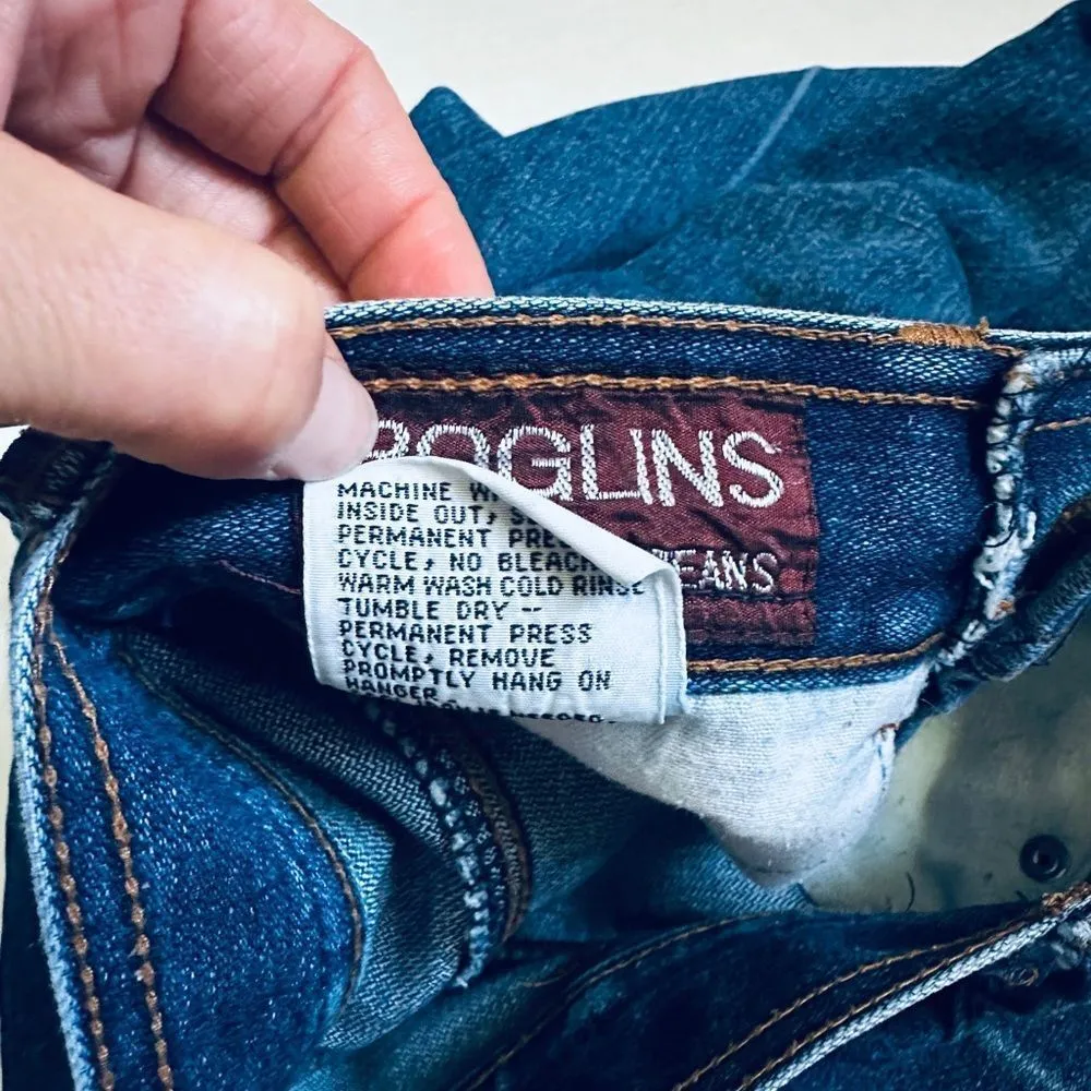 Vintage Roglins 80s/90s Dark Wash High Waist Stretch Jeans Blue Size 8 - Image 6