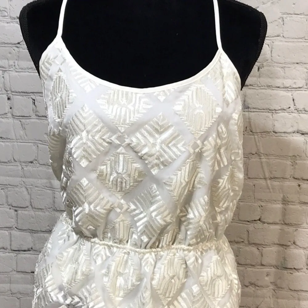 Sexy Delicate winter white spaghetti strap cami medium perfect under blazer - Image 3