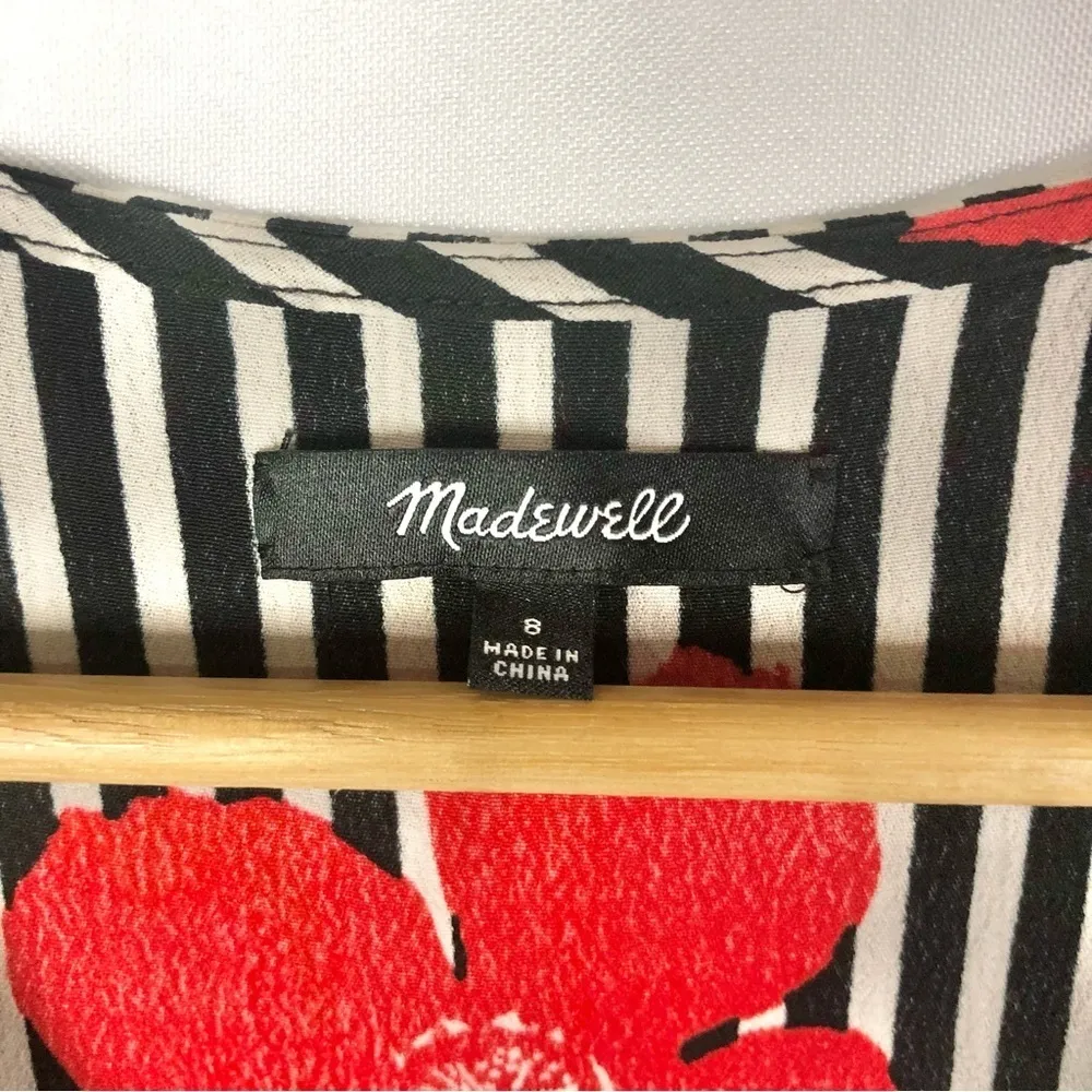 Madewell Ruffle Wrap Dress Candied Orchids Short Sleeve Mini Dress 8 - Image 7