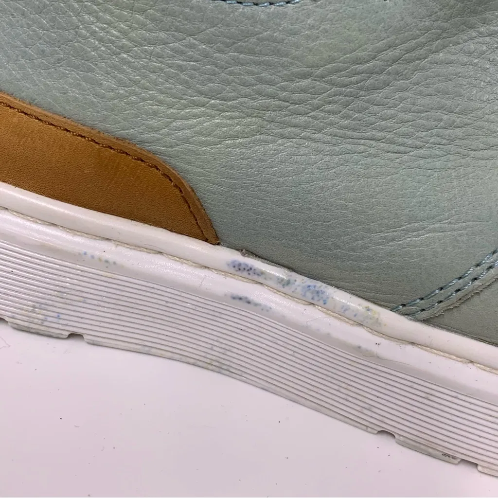 DR. MARTENS "JEMIMA" LIGHT BLUE & TAN THICK SOLE CHUKKA ANKLE BOOTS W/FRINGE (7) - Image 10