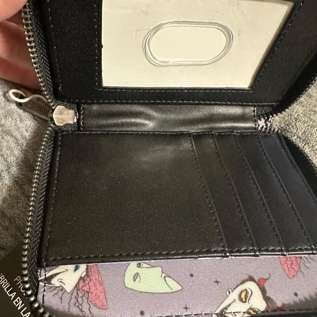 Disney Purple and Black Glow-in-the-Dark Wallet Loungefly hard tag - Image 3