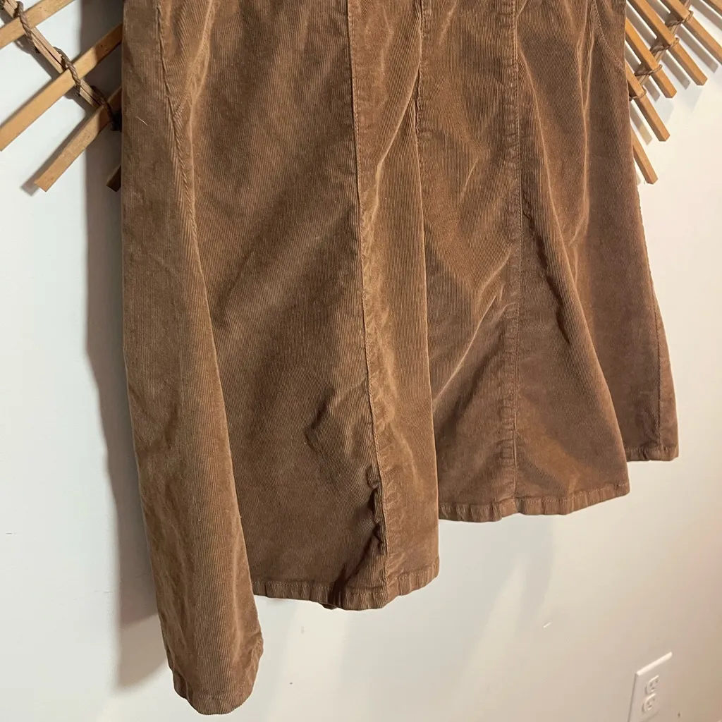 Urban Outfitters BDG Womens Kendall Fluted Corduroy Maxi Skirt Brown Sz L 90’s - Image 7