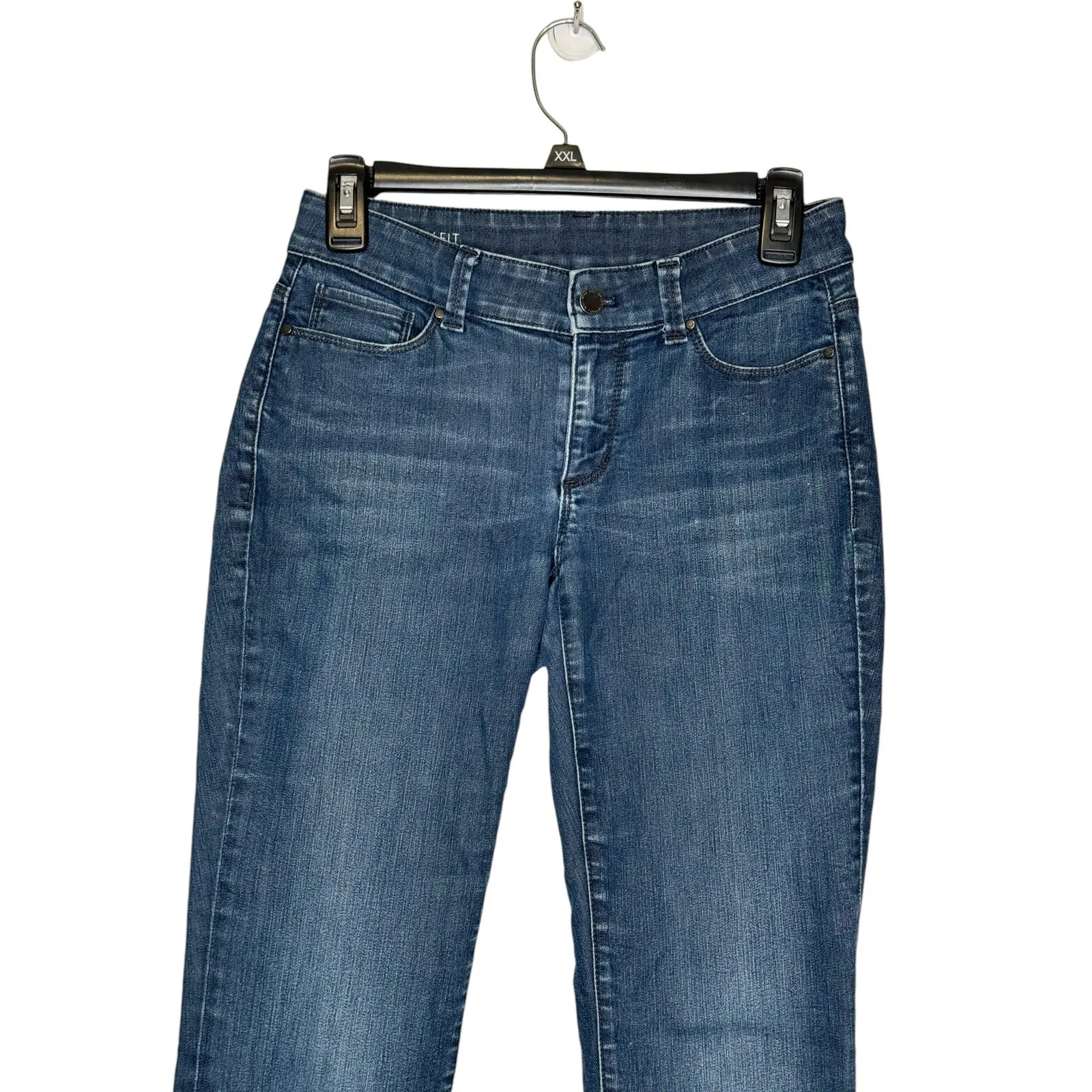 Ann Taylor LOFT Women Jeans‎ Curvy Fit Straight Low-Rise Stretch Denim Blue 27 - Image 7