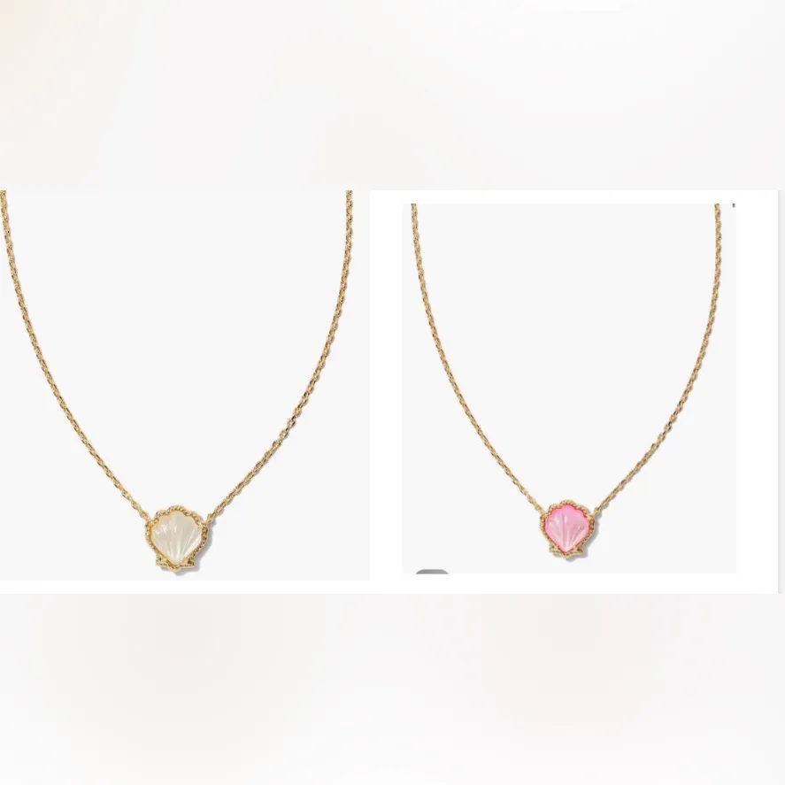 Kendra Scott Brynne Shell Gold Short Pendant Necklace - Image 2