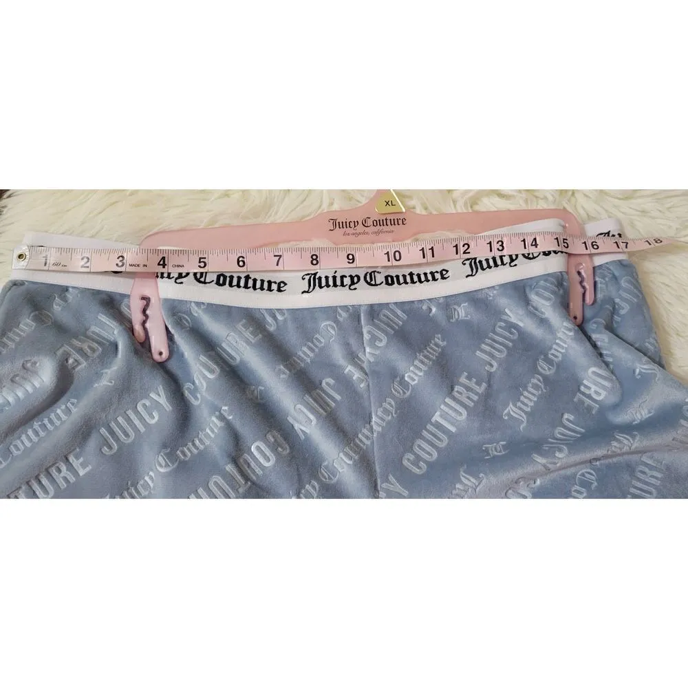 Juicy Couture Velour Lounge Shorts Size XL BlueGray - Image 7