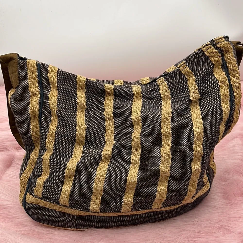 O’Neill burlap jute summer beach shoulder crossbody bag - Image 3