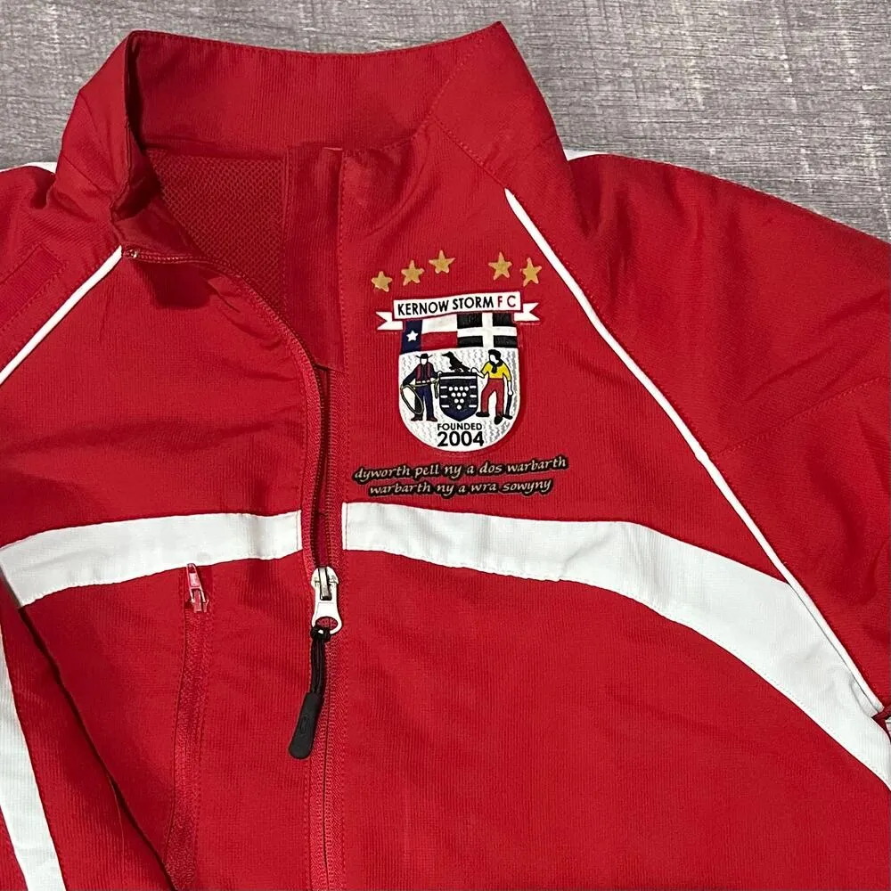 Kernow Storm Futbol Club Xara Soccer Jacket Womens S Full Zip Stormgear #19 Red - Image 5