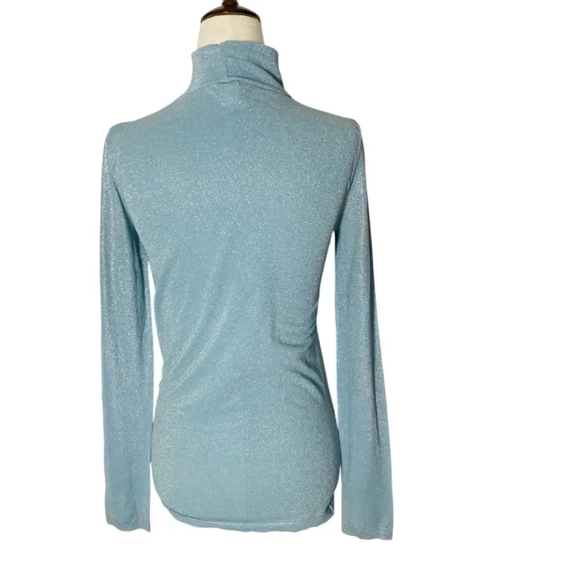 VINTAGE VICTORIA'S SECRET Sparkly Seamless Turtleneck Top - Image 4