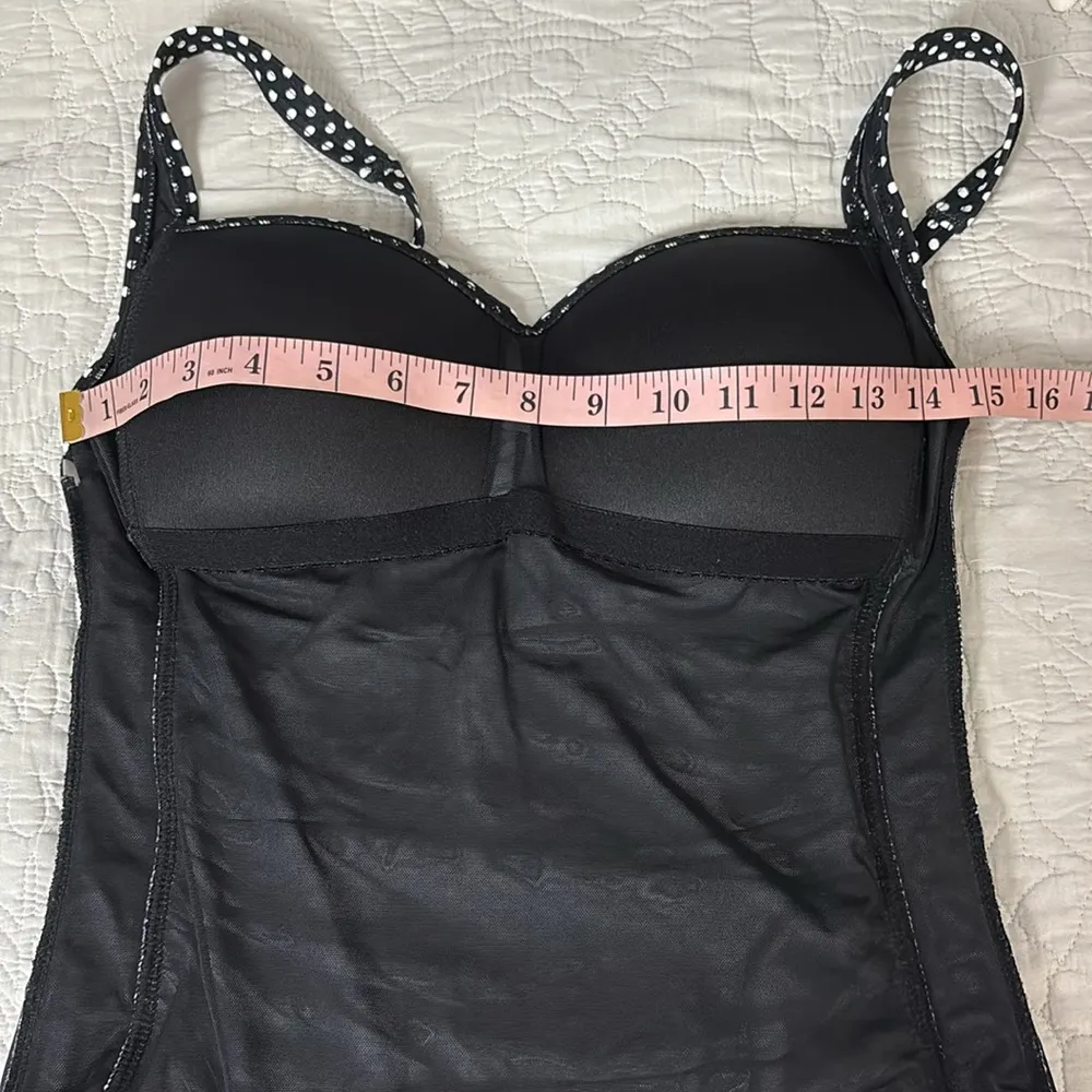 Niptuck Multi Fit Cup One Piece Swimsuit Black White Polka Dot Size 8 - Image 12