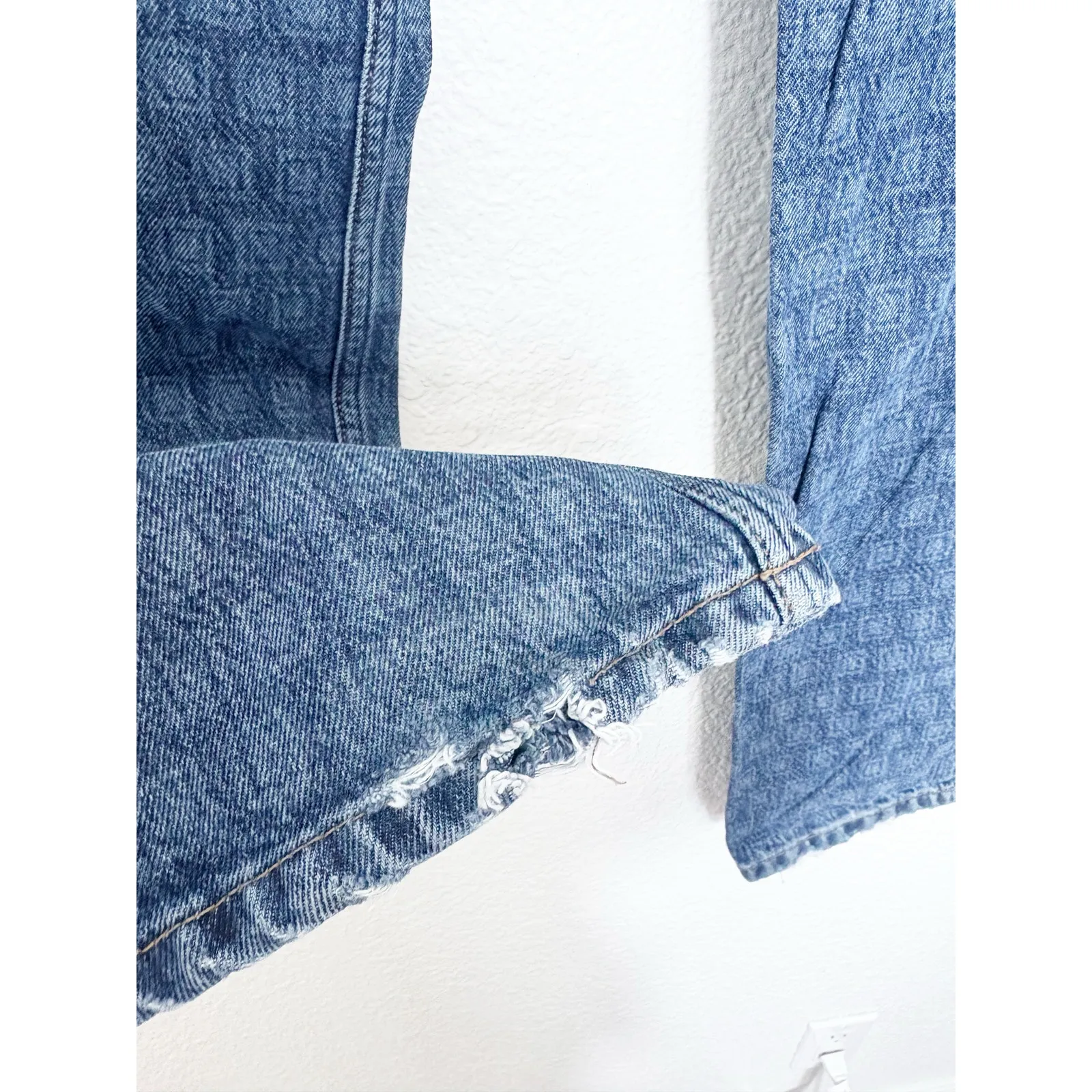 Reformation Cynthia Geometric Straight-Leg Jeans Size 26 High Rise Graphic - Image 13