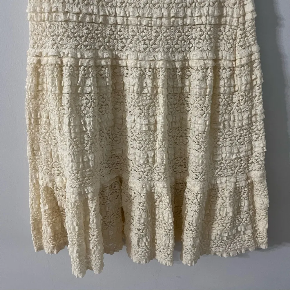 Max Studio Stretch Lace Ivory Tank Dress Size Medium - Image 4