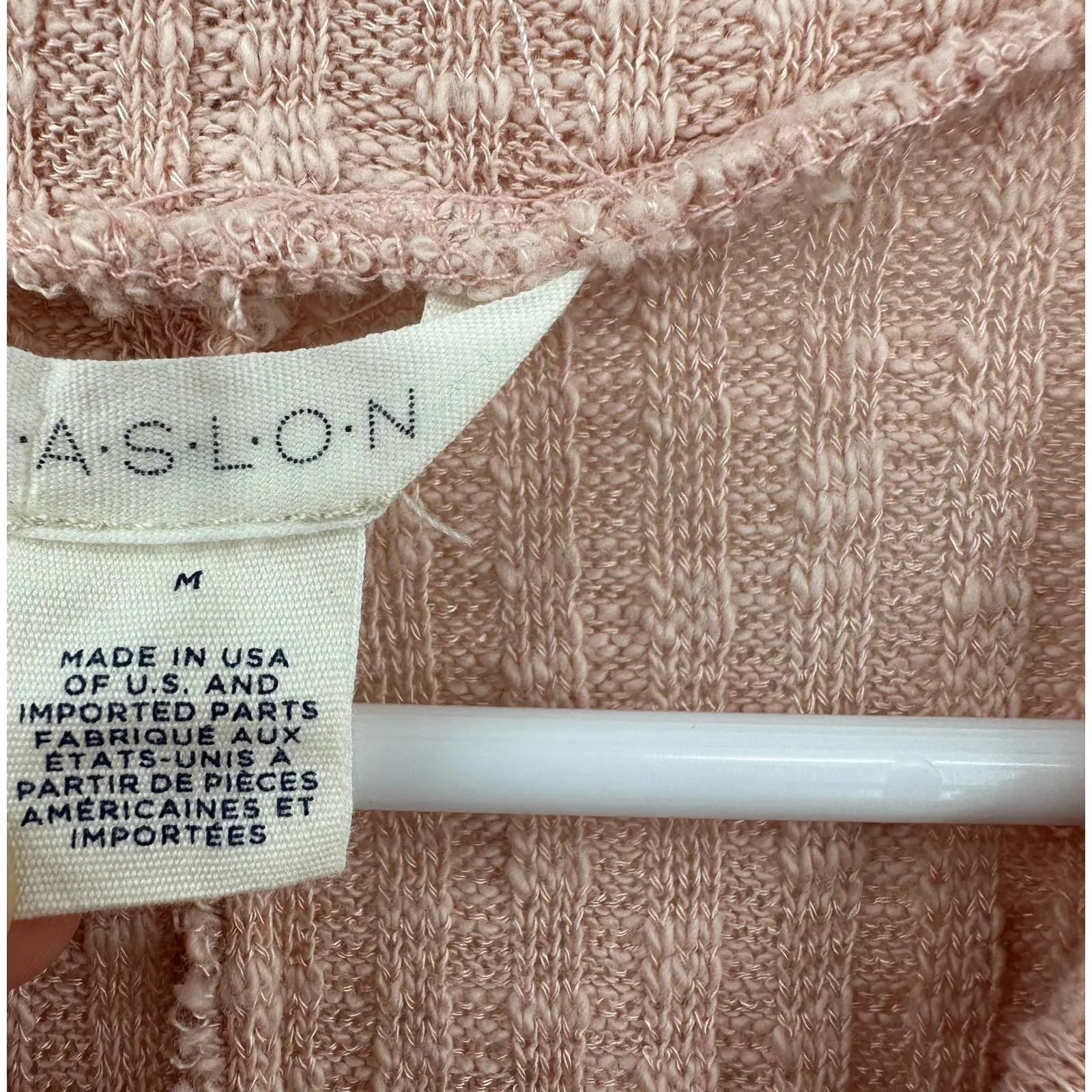 Caslon size medium pink v neck lightweight‎ pullover style sweater - Image 3