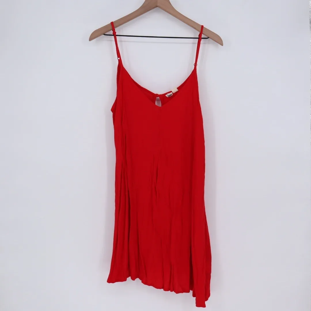 Roxy Red Cami Mini Dress Keyhole Spaghetti Straps Viscose M - Image 2