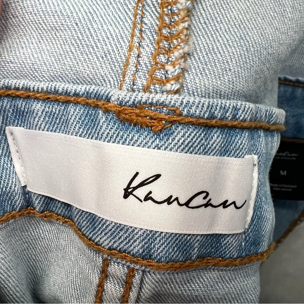 Vivi mini skirt overalls Kancan M light wash casual preppy denim blue one piece Size M - Image 7