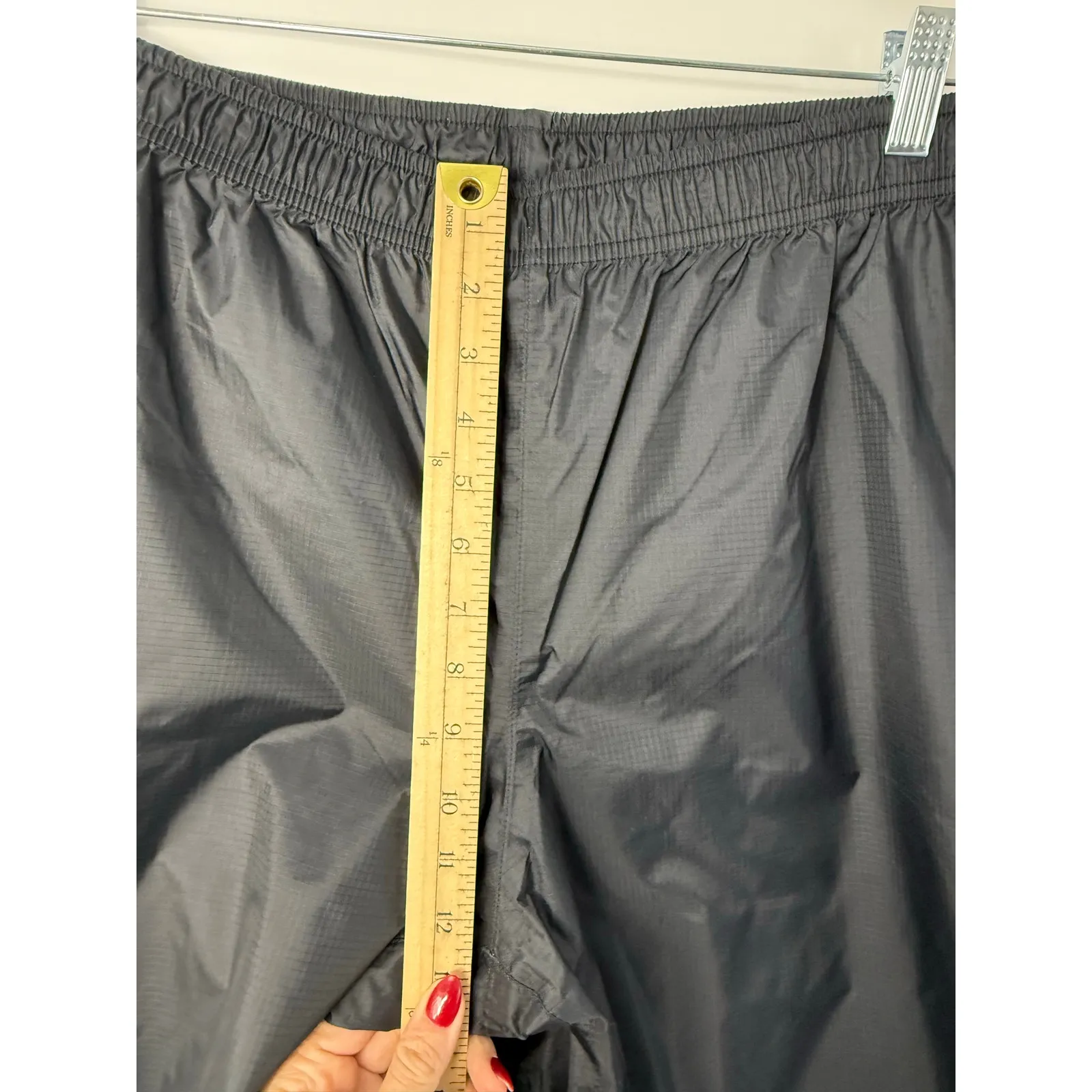L.L. Bean TEK Waterproof Nylon Rain Pants Black L Petite Packable Gorpcore Size undefined - Image 8
