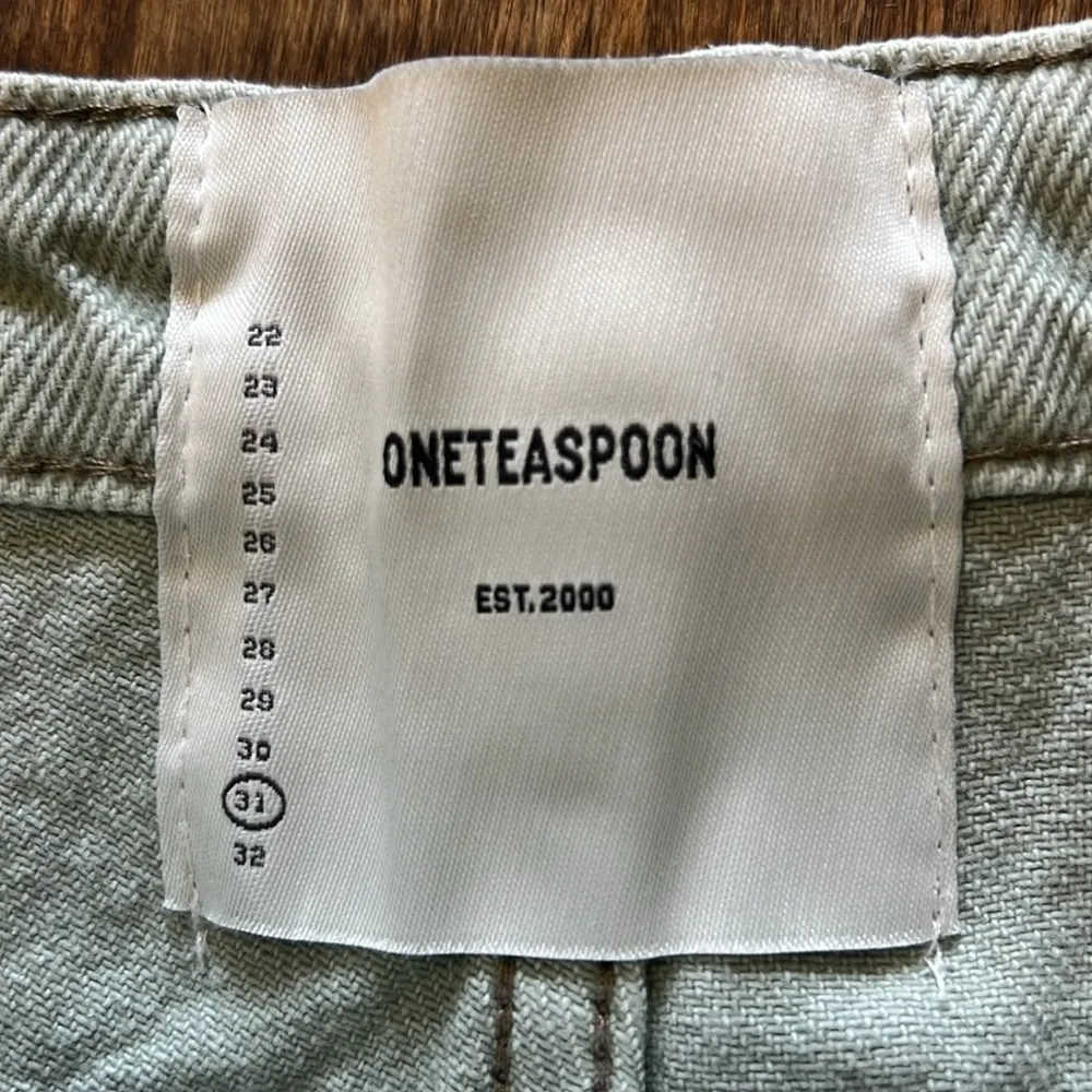 ONE TEASPOON Bandit "Faded Khaki" Denim Shorts Size 31 - Image 5