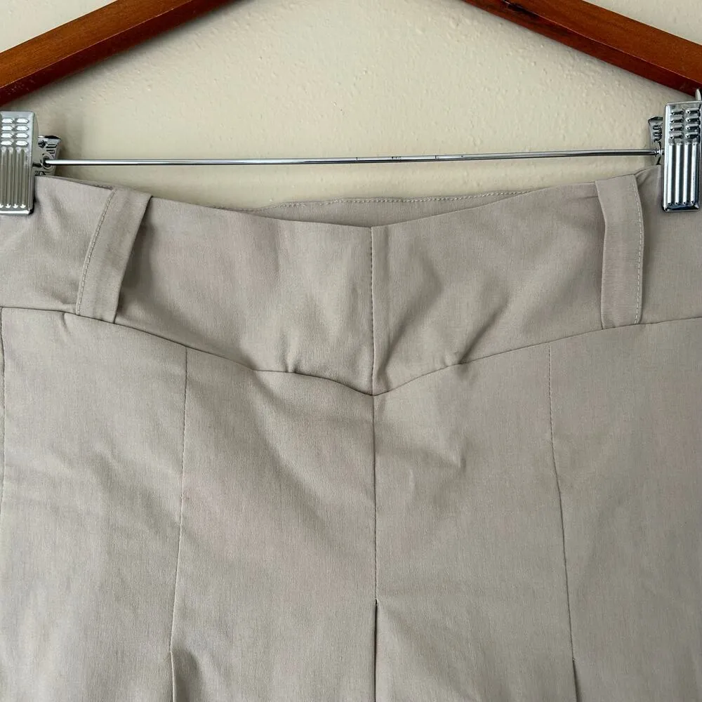 PrettyLittleThing Stone Pleated Drop V Front Miniskirt US Size 12 - Image 5