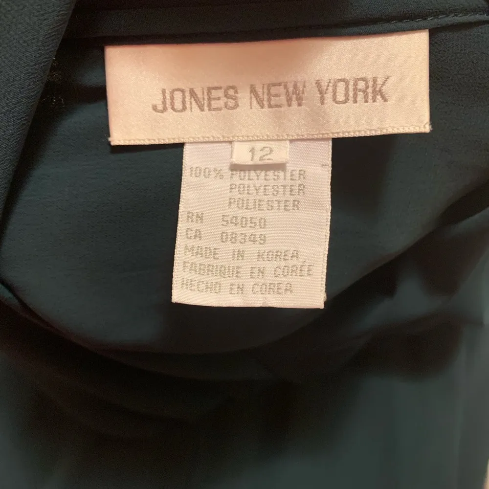 80/90s Jones New York button neck sheer blouse - Image 5