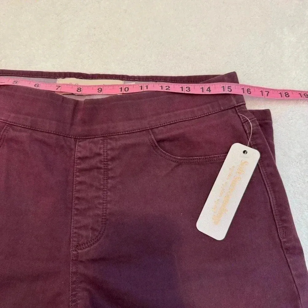 Soft Surroundings The Ultimate Pullon Relaxed Straight Jeans Size M Purp… - Image 6