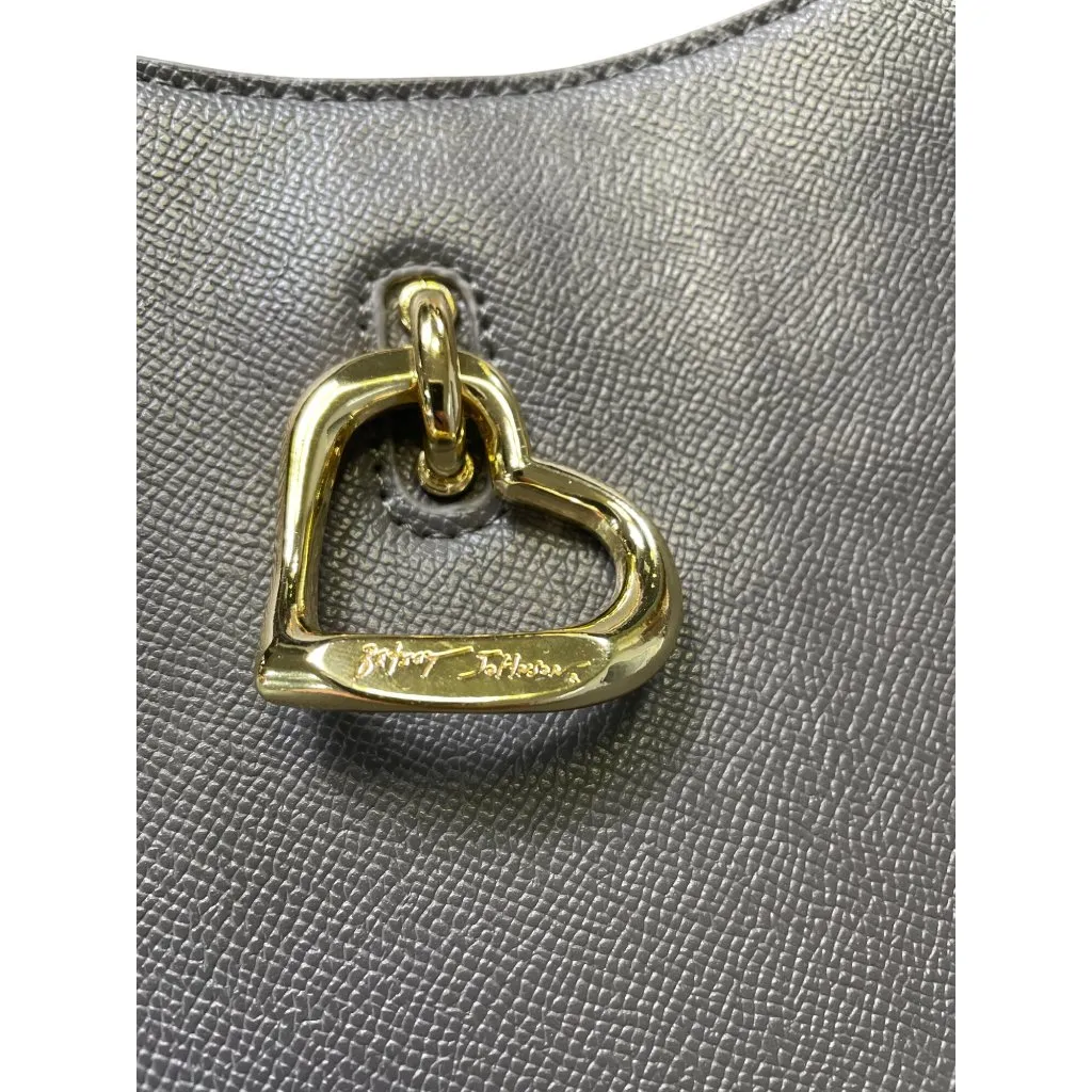 Betsey Johnson Womens Gray Faux Leather Crossbody Handbag SKU 8602 - Image 9