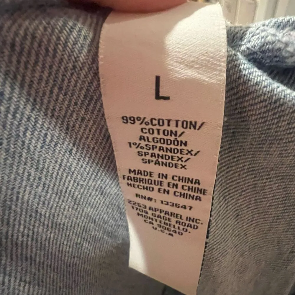 RE Generation by Celebrity Pink‎ women's denim jacket size large boyfriend fit - Image 7