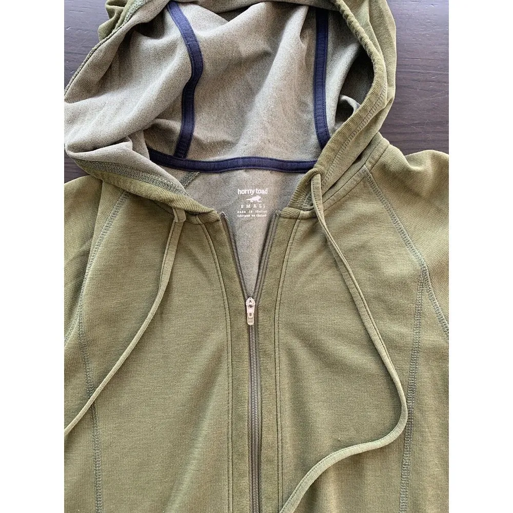 Horny Toad Full Zip Hoodie Women's Small Green‎ Outdoorsy Hiking Gorpcore READ - Image 4