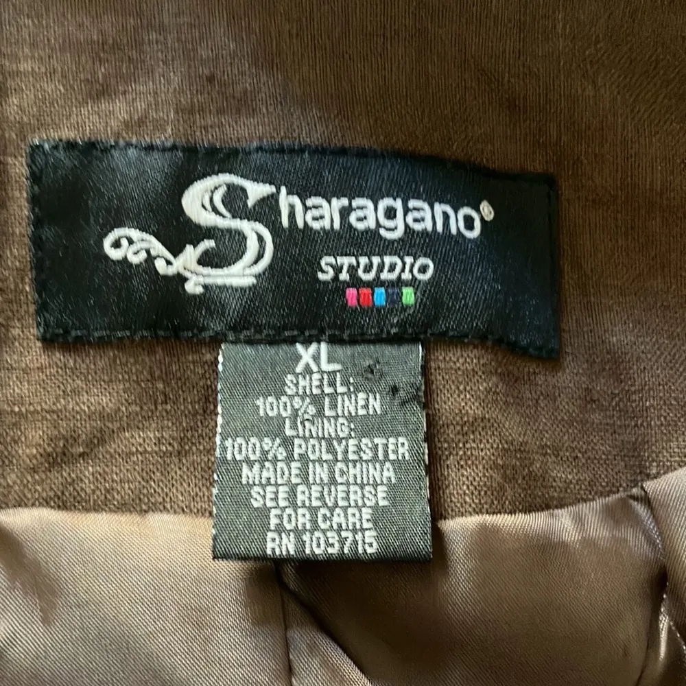 Sharagano 100% linen jacket 3!4 sleeves - Image 5