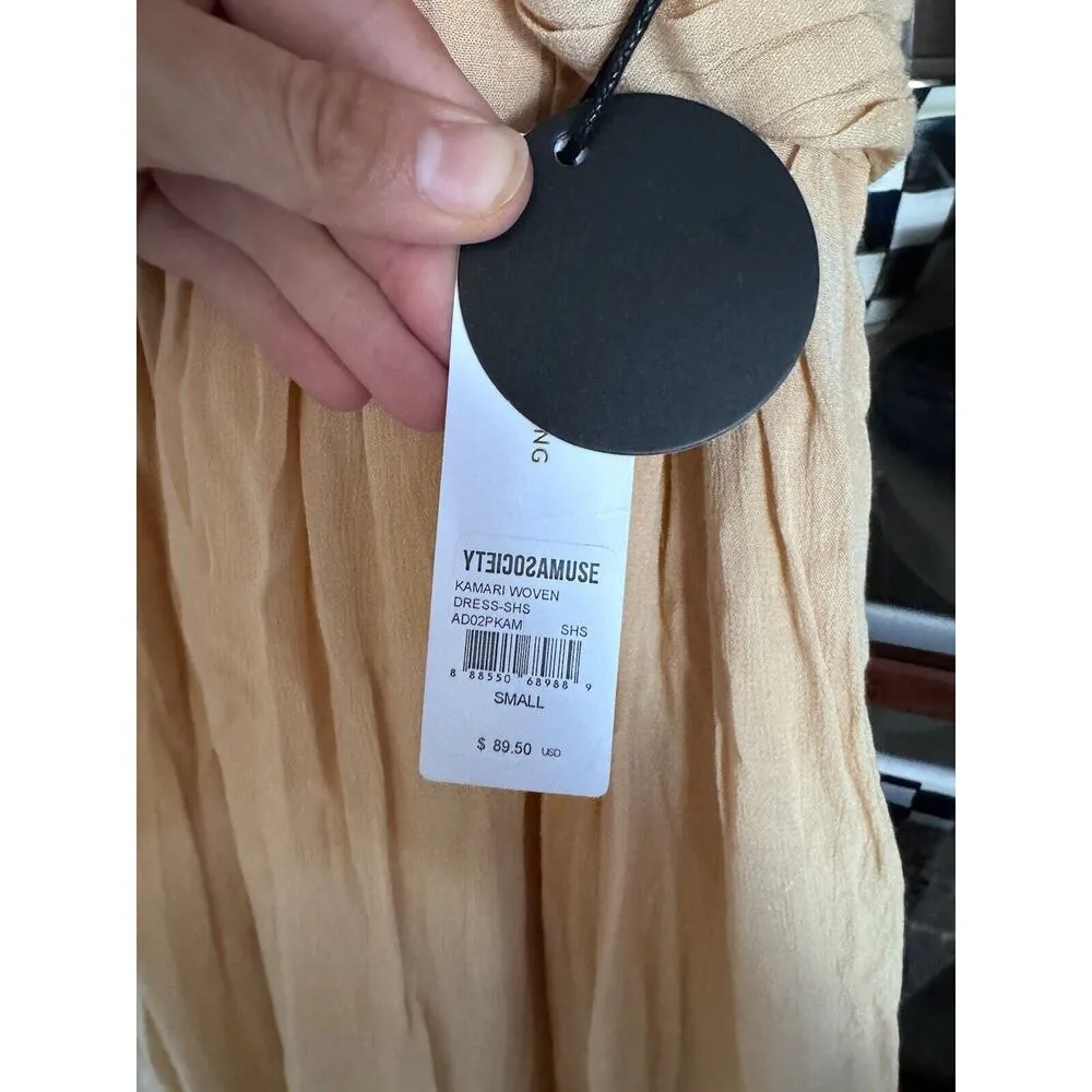 Amuse Society Kamari Dress - Sahara Sand Maxi Size Small NWT $90 Tie Straps - Image 8