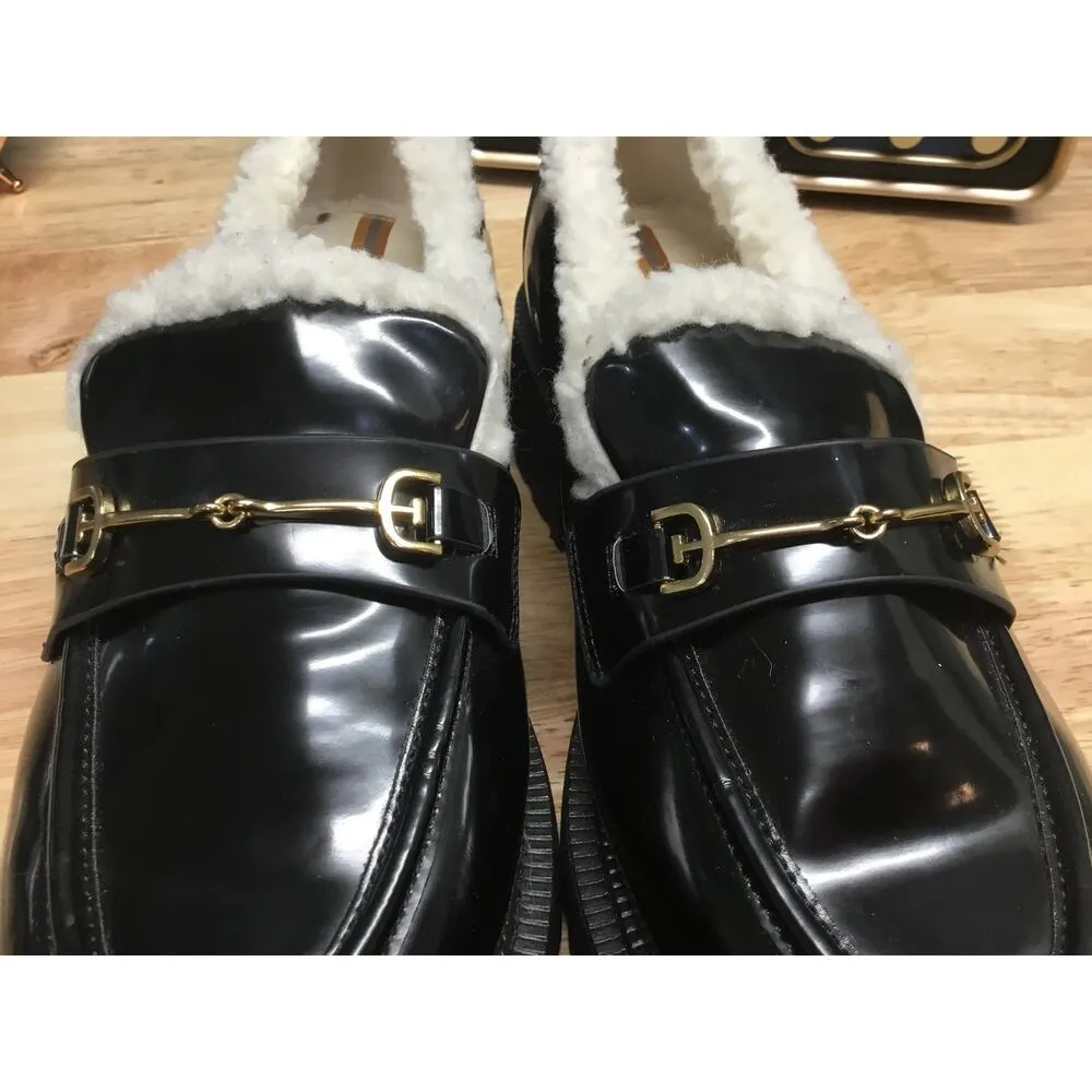 Sam Edelman Laurs Women's 8.5 Black Patent Leather Slip-On Lug Sole Loafers - Image 10