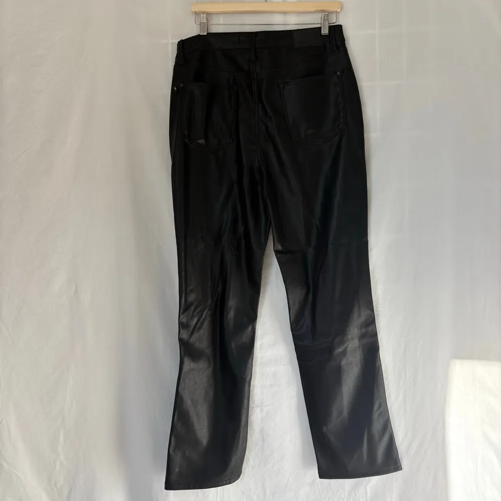 nwt Judy Blue Black Faux Leather Straight Leg Pants Juniors 11 30 - Image 3