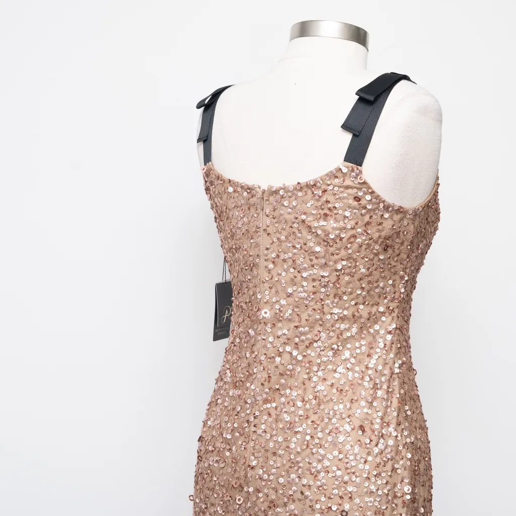 Adrianna Papell - Sequin Bow Straps  Dress - Image 11