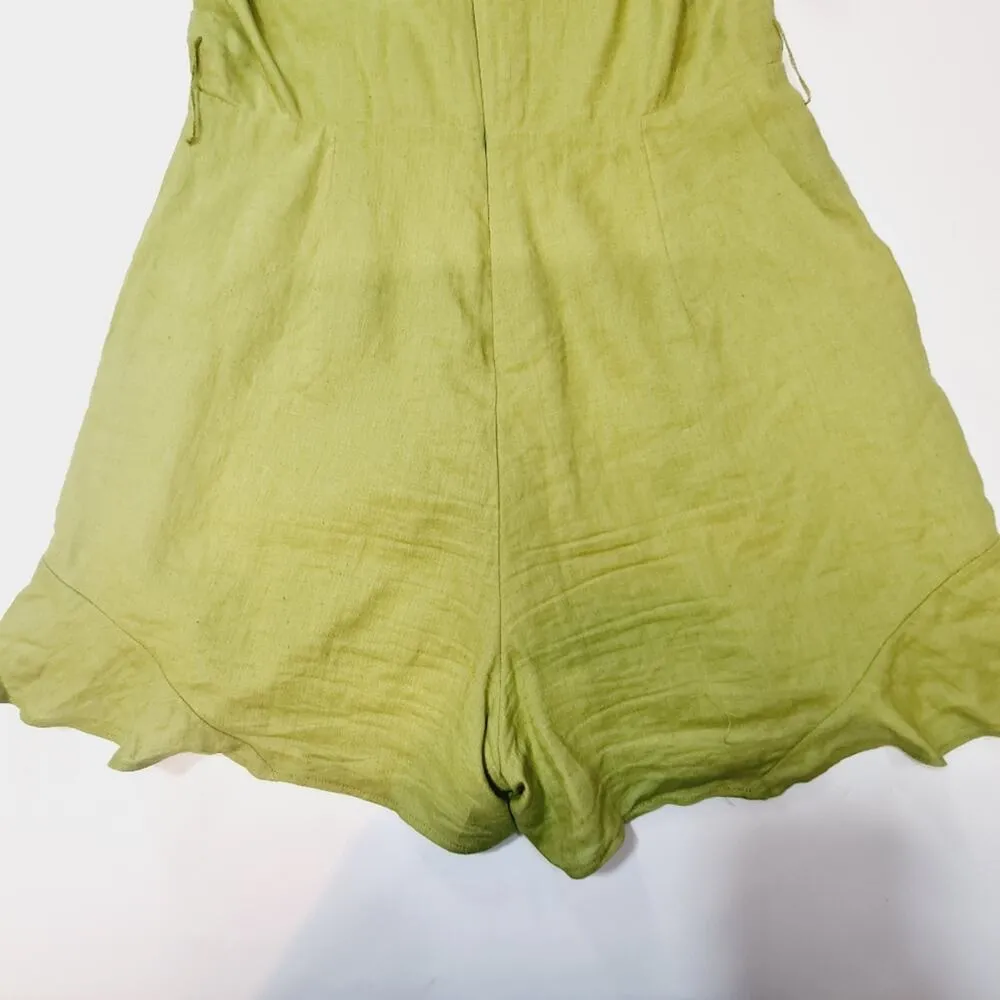 Lovers and Friends Jill Romper in Green Small - Image 9