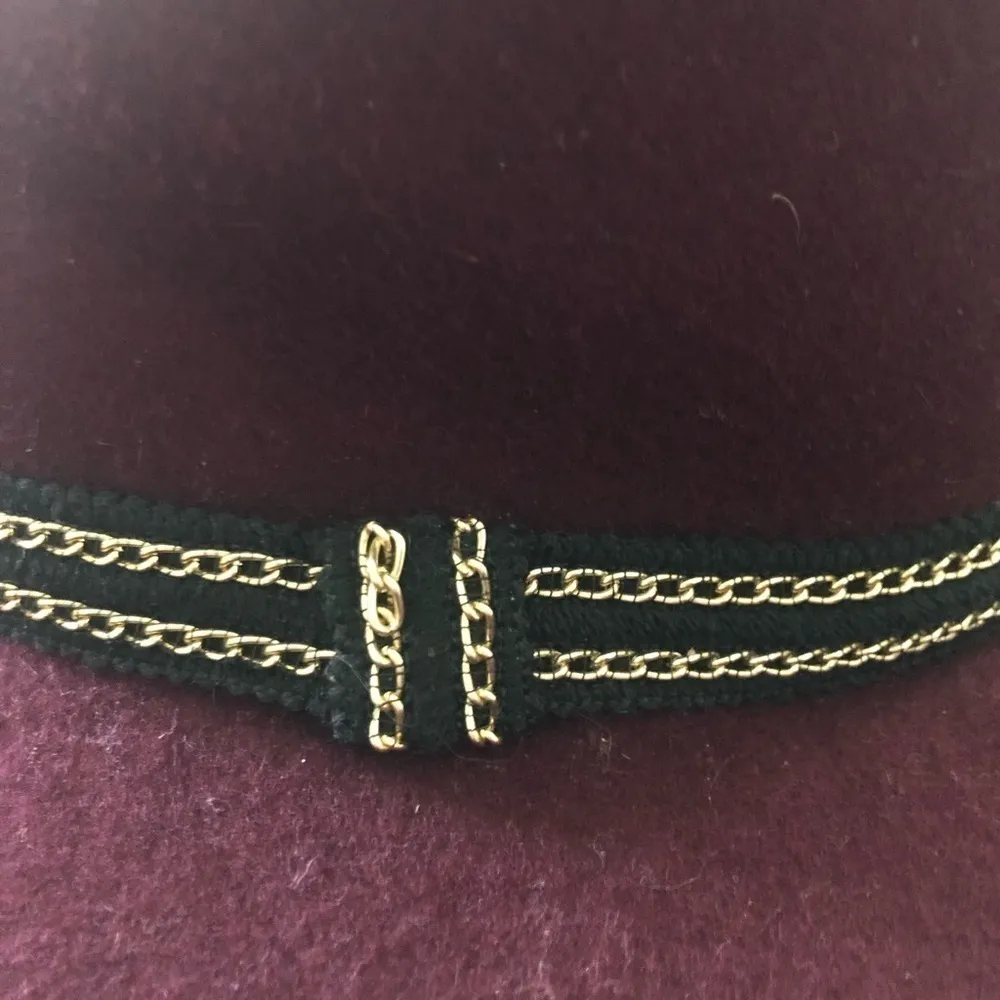 Urban Do Everything In Love Felted Wool Bucket Hat Chain Detail Boho One Size - Image 3