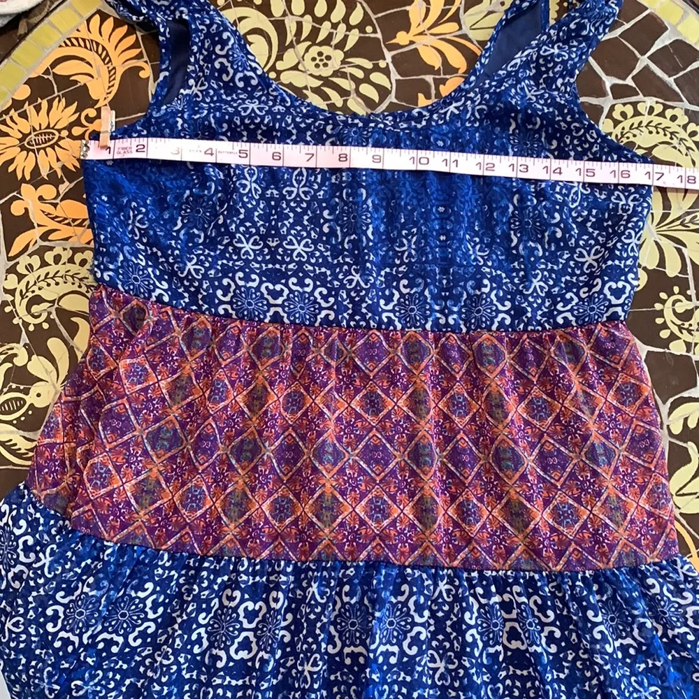 SPEECKLESS Bohemian Dress Sz: M Blue Size M - Image 8
