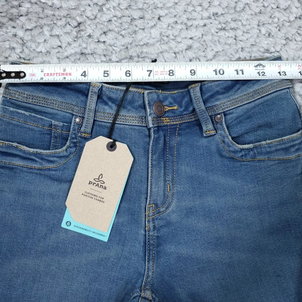 Prana Soma Skinny Jeans Medium Wash Classic Blue Stretch Denim Size 4 27 - Image 8