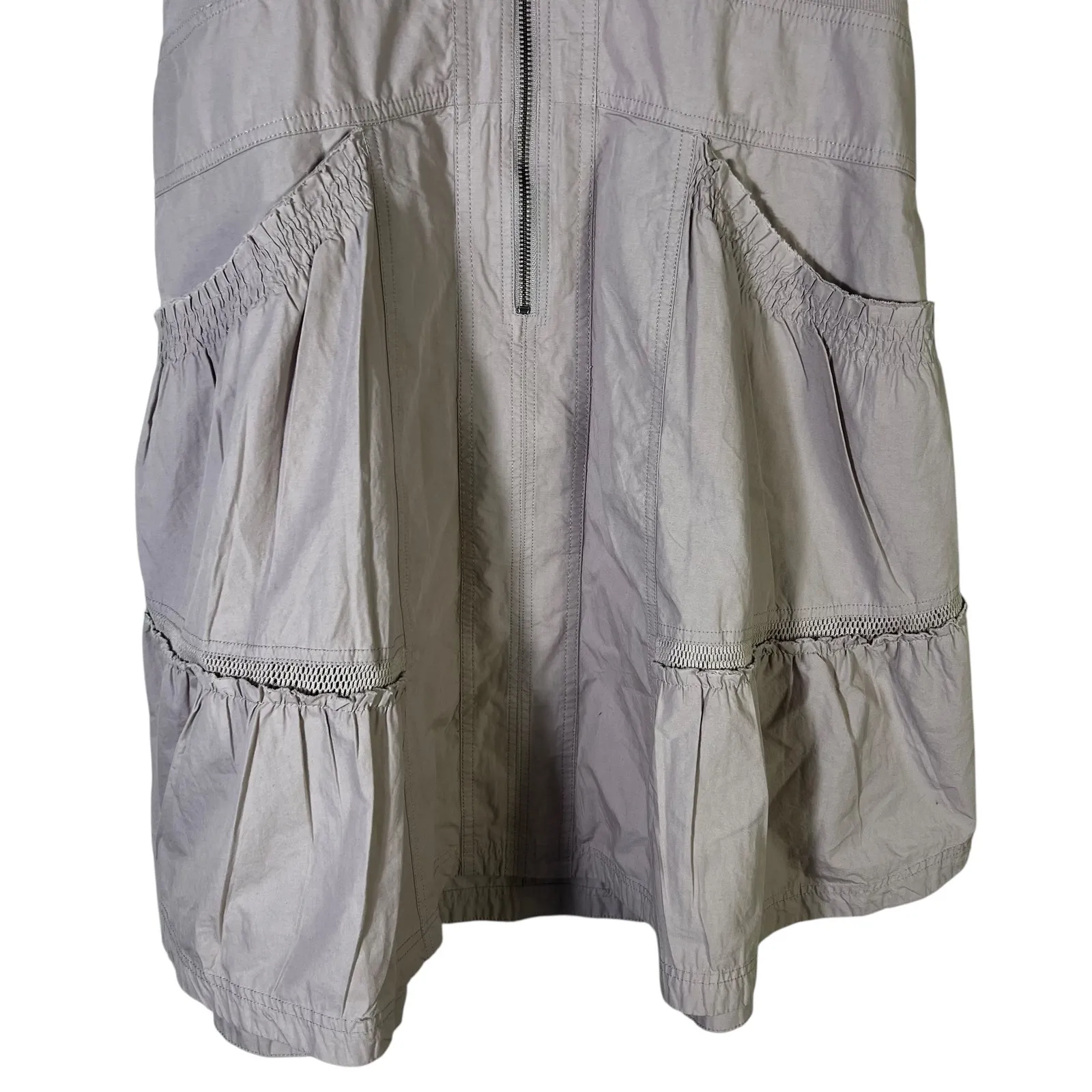 Daily Practice Trek Utility Mini Dress Mauve Ribbed V Neck Zip Front Womens M Pink Size M - Image 3