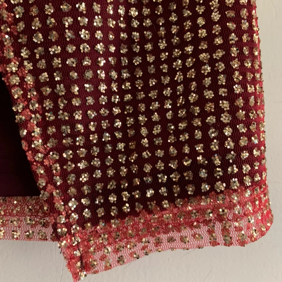 Sparkly grid embellished Slit skirt - Image 8