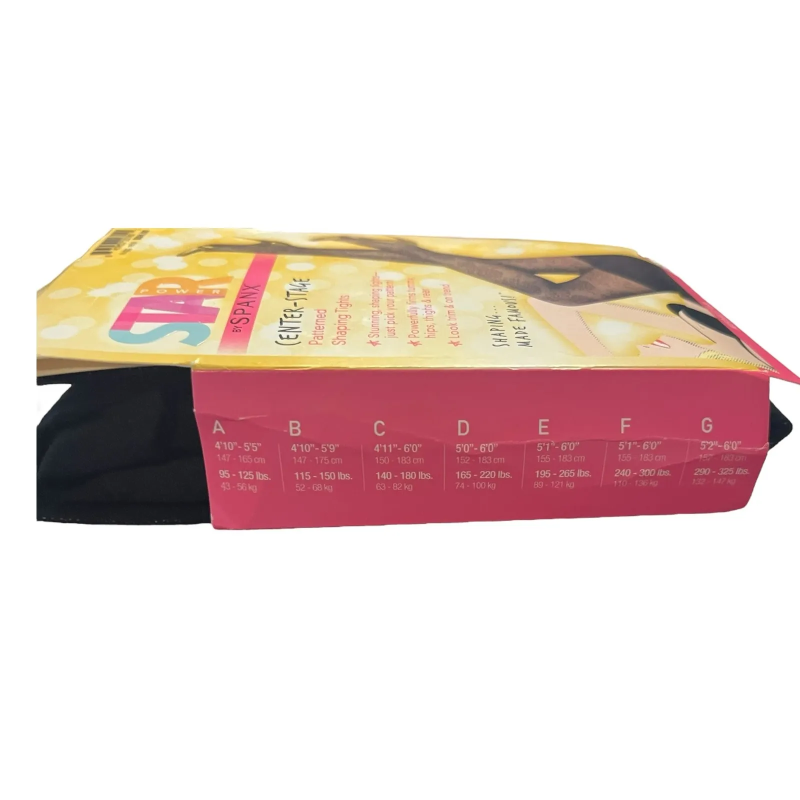 Star Power by Spanx Center-Stage Pattern Shaping Tights Medallion Black B - Image 4