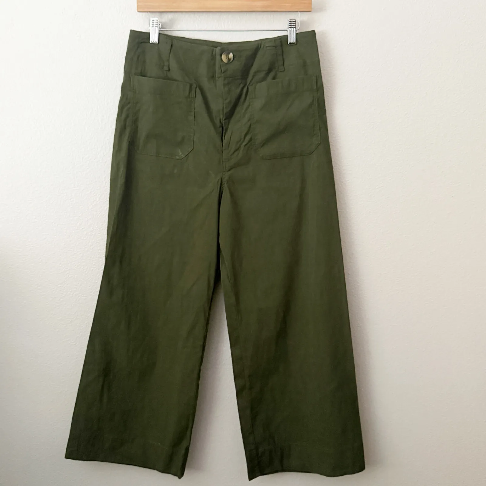 MAEVE x ANTHROPOLOGIE | The Colette Magic Fabric Wide-Leg Pants Dried Fern | 31 - Image 2