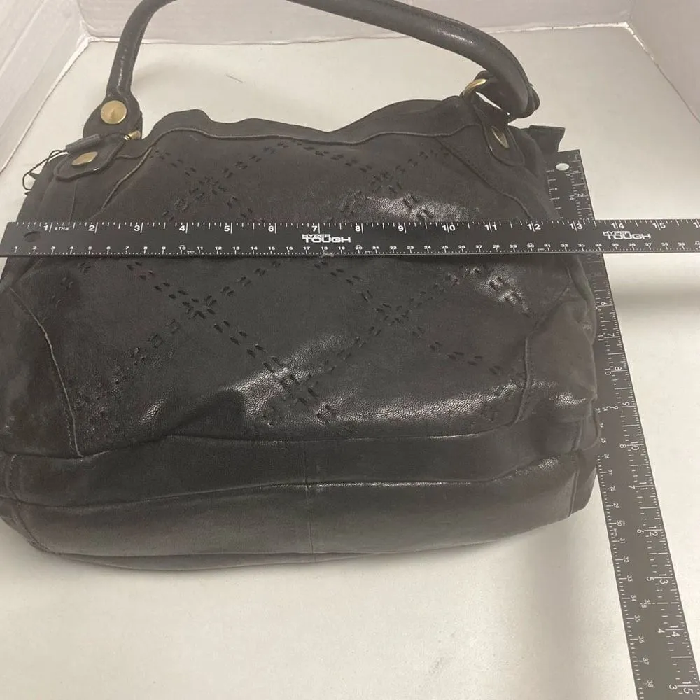 CHOCOLAT BLU Women’s Vegan Leather Handbag Black 10X4X12 Shoulder Bag Tote‎ - Image 5