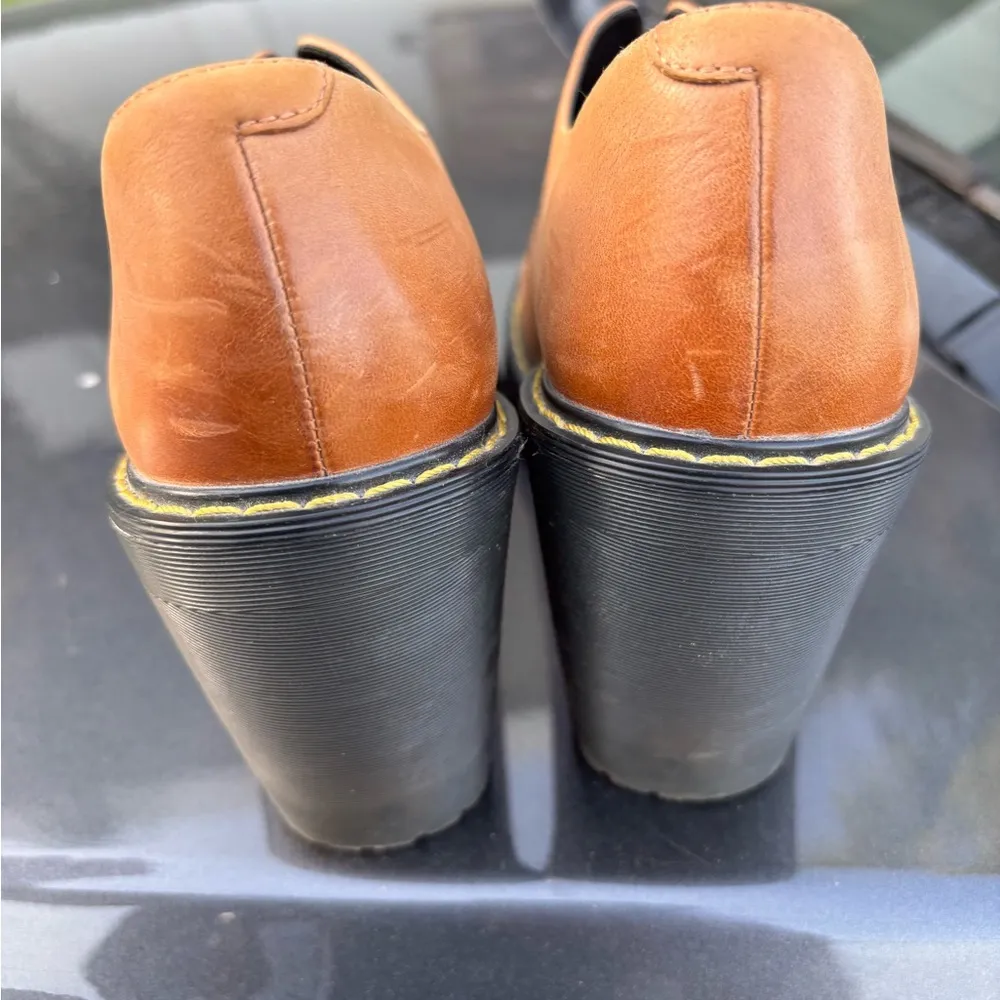 Dr Doc Martens Cordelia Brown Tan Heeled Heels court shoes size 8 - Image 5